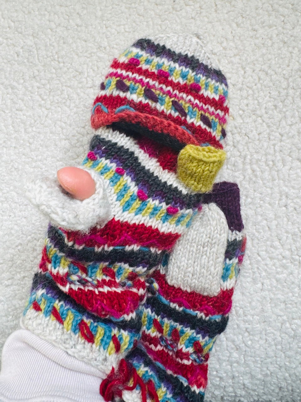 Hand Knit Wool Mittens & Gloves – Fleece Lined, One of a Kind, Handmade in Nepal