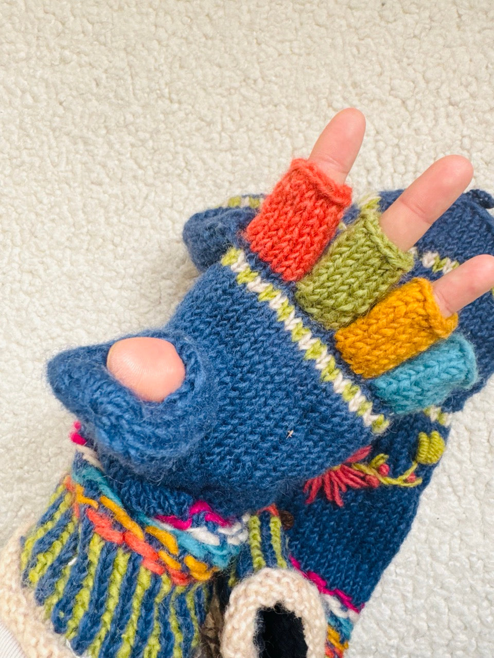 Hand Knit Wool Mittens & Gloves – Fleece Lined, One of a Kind, Handmade in Nepal