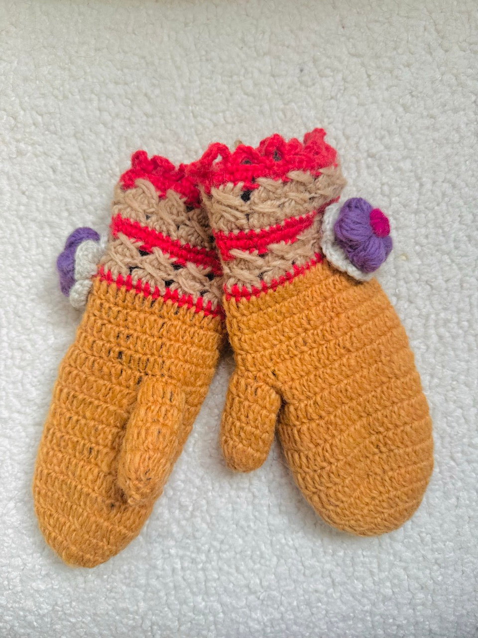 Hand Knit Wool Mittens & Gloves – Fleece Lined, One of a Kind, Handmade in Nepal