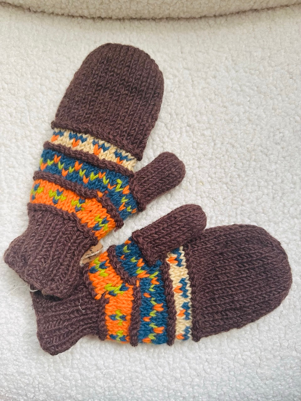Hand Knit Wool Mittens & Gloves – Fleece Lined, One of a Kind, Handmade in Nepal