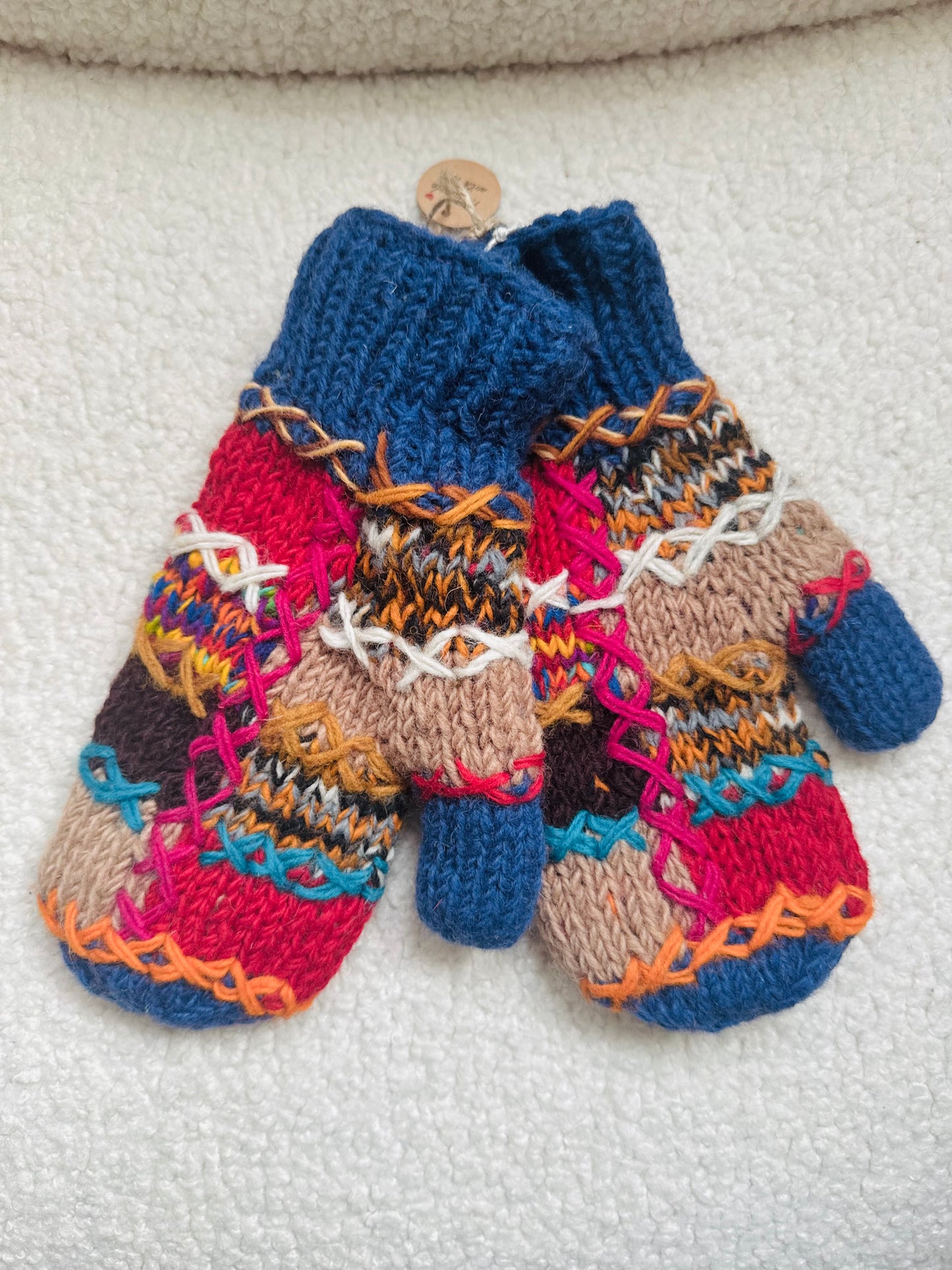 Handmade Wool Mittens – Patchwork Collection
