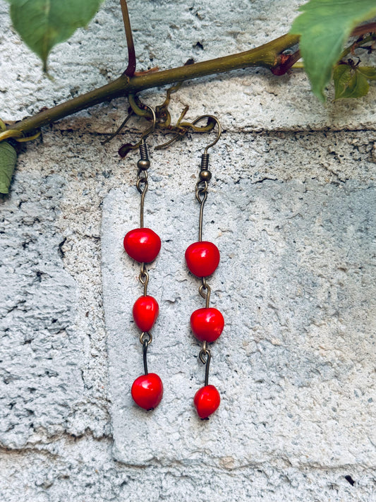 ❤️ Love Bean Dangle Earrings – Long & Playful