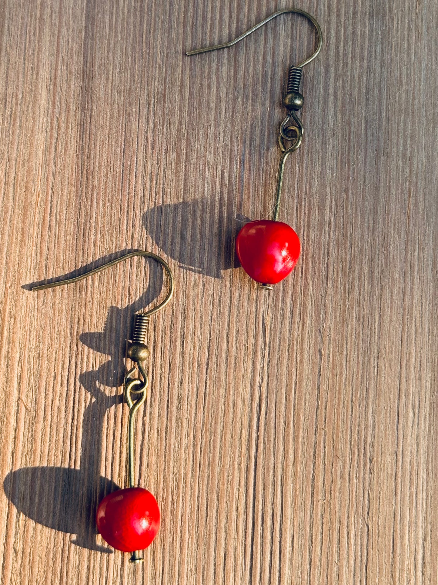 ❤️ Love Bean Dangle Earrings – Alloy Hook