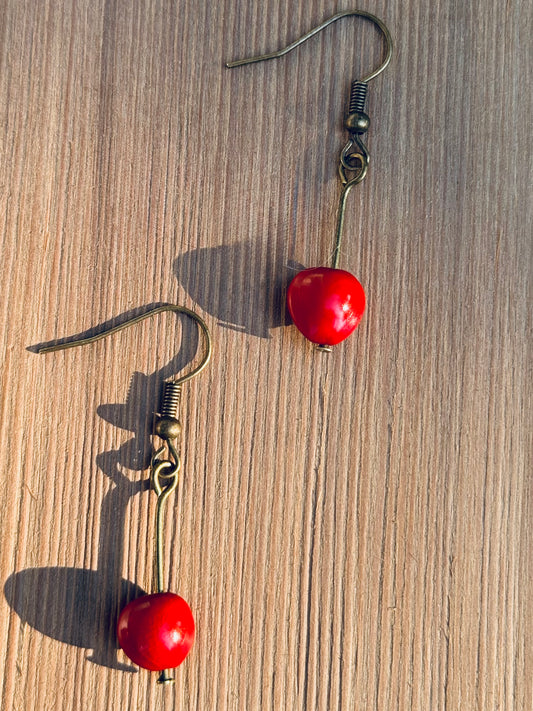 ❤️ Love Bean Dangle Earrings – Alloy Hook