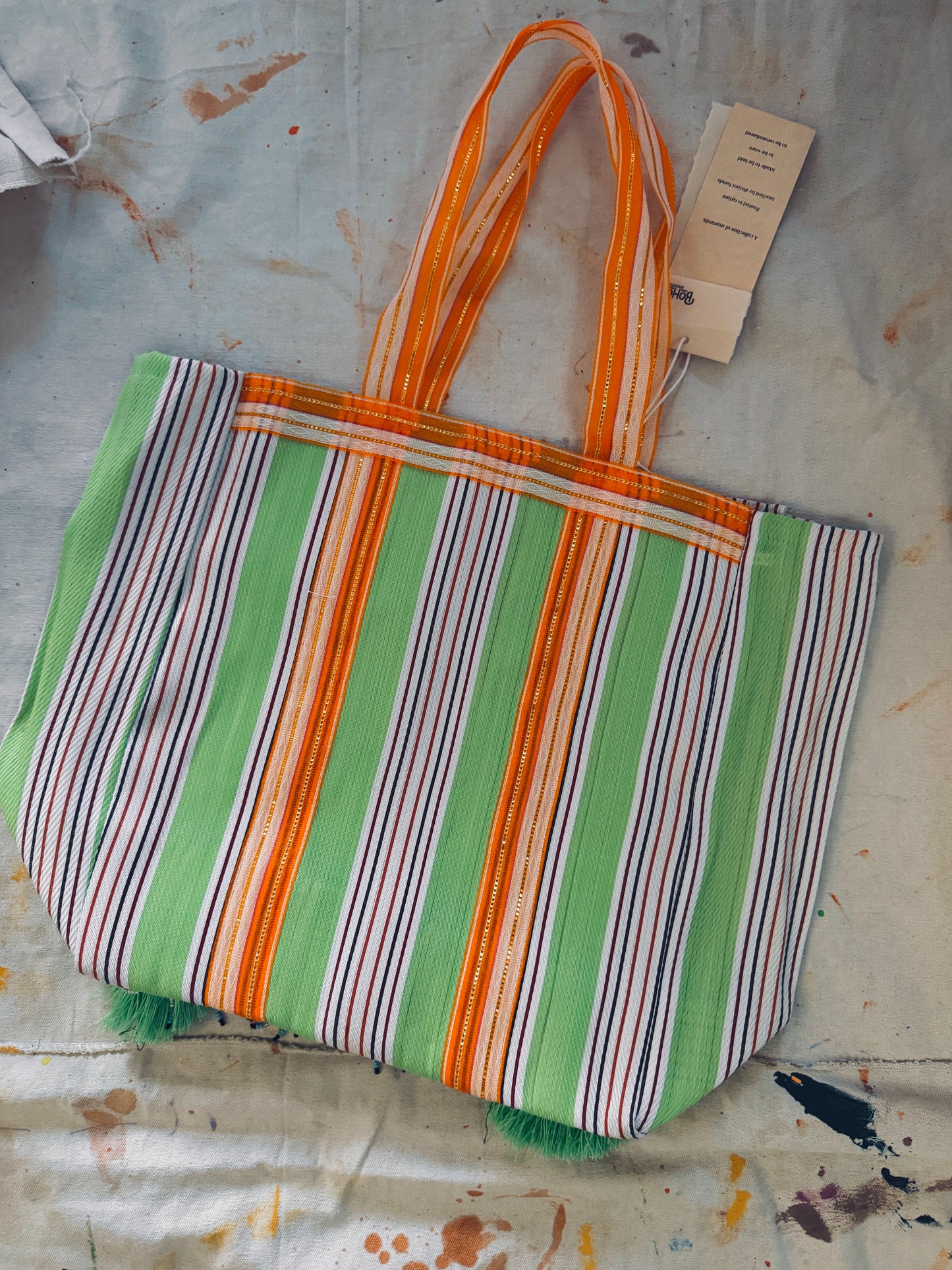 Frida-Inspired Handmade Textile Tote Bag | One of a Kind