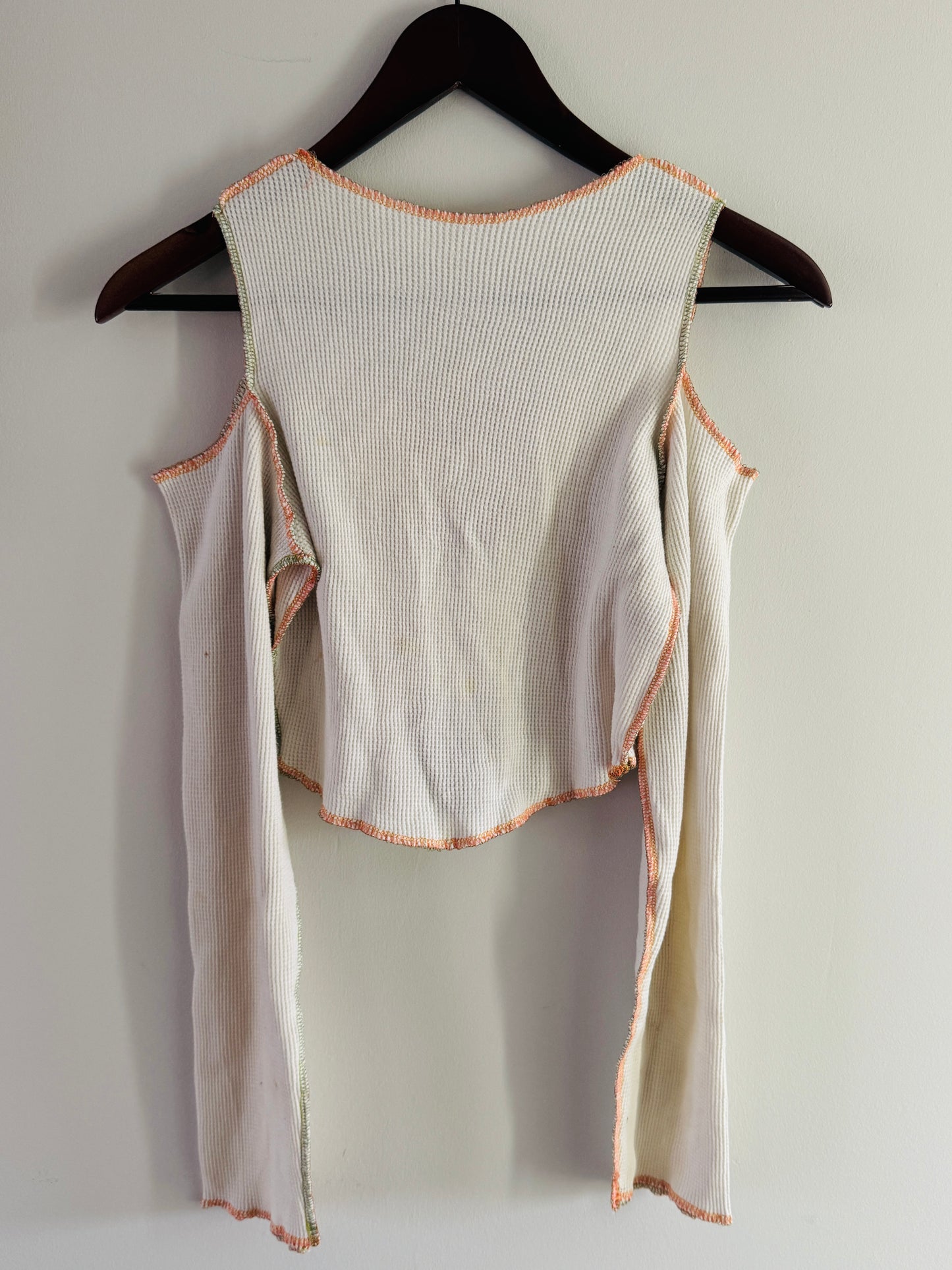 Y2K Deconstructed Knit Top – Long Sleeve Cut-Out