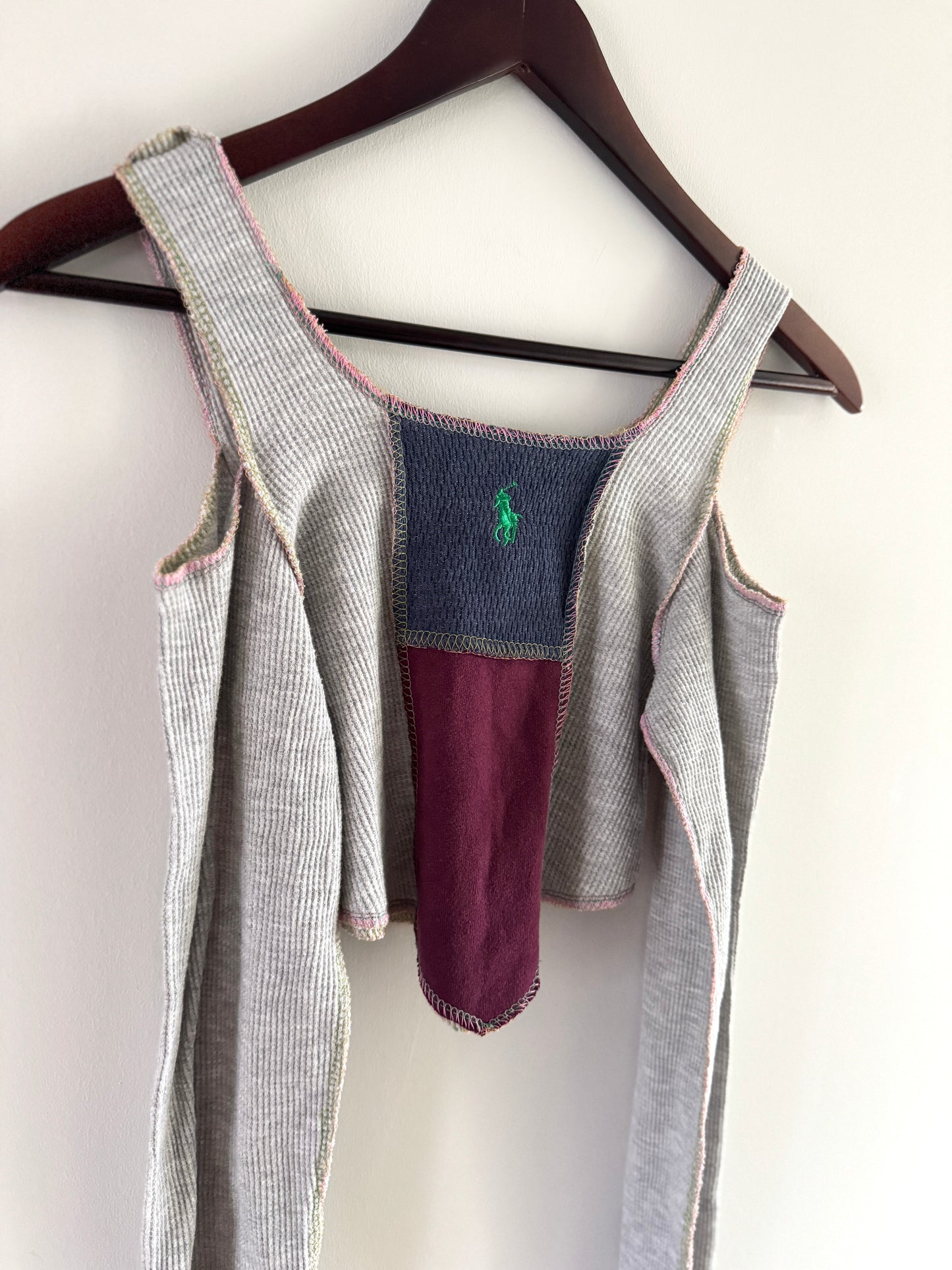 Deconstructed Cut-Out Long Sleeve Crop Top