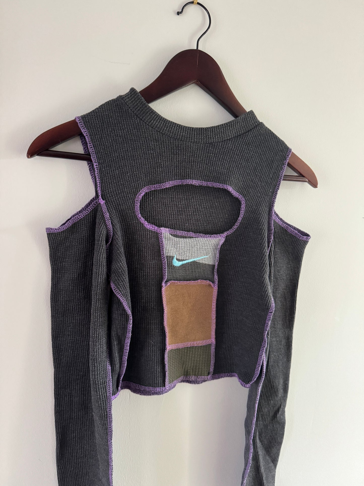 Y2K Deconstructed Knit Top – Long Sleeve Cut-Out