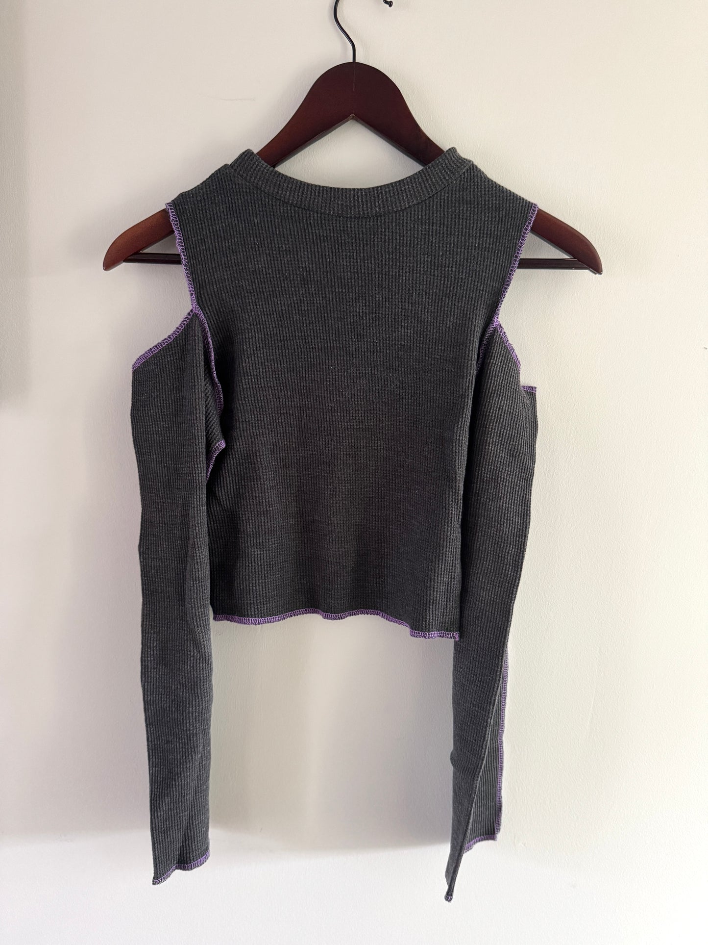 Y2K Deconstructed Knit Top – Long Sleeve Cut-Out