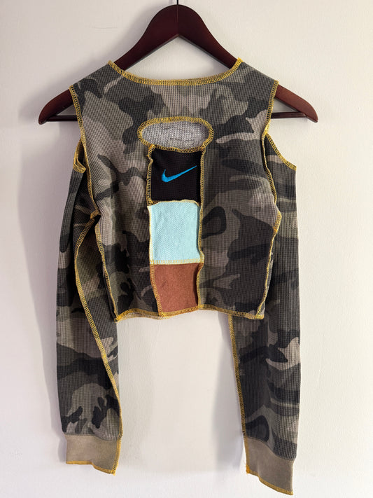 Y2K Deconstructed Knit Top – Long Sleeve Cut-Out