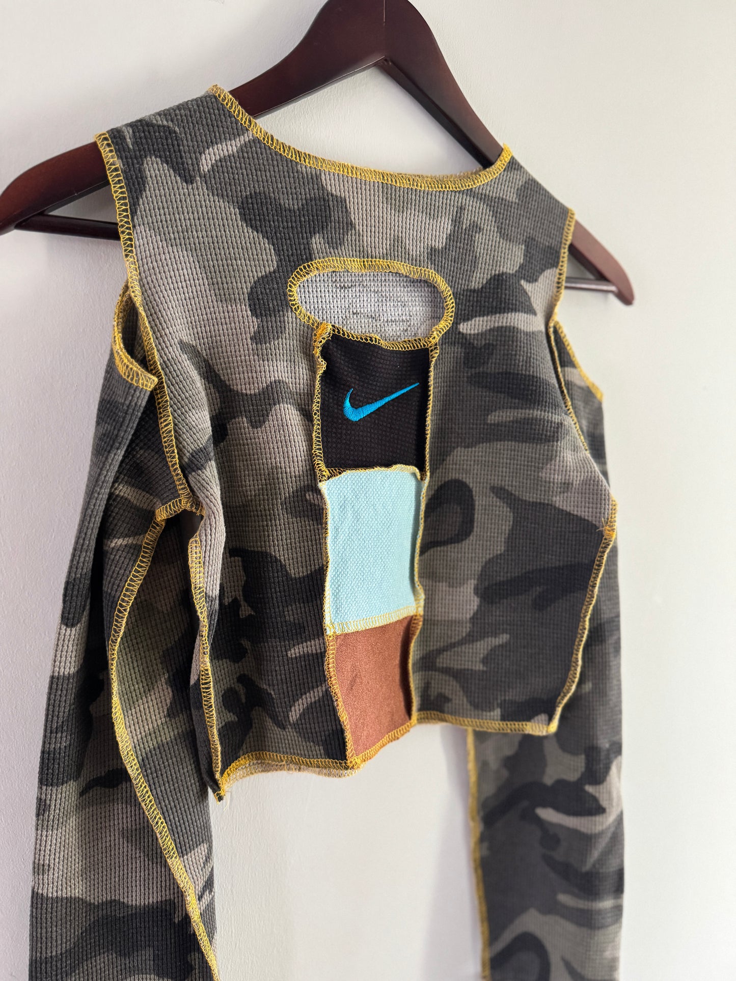 Y2K Deconstructed Knit Top – Long Sleeve Cut-Out