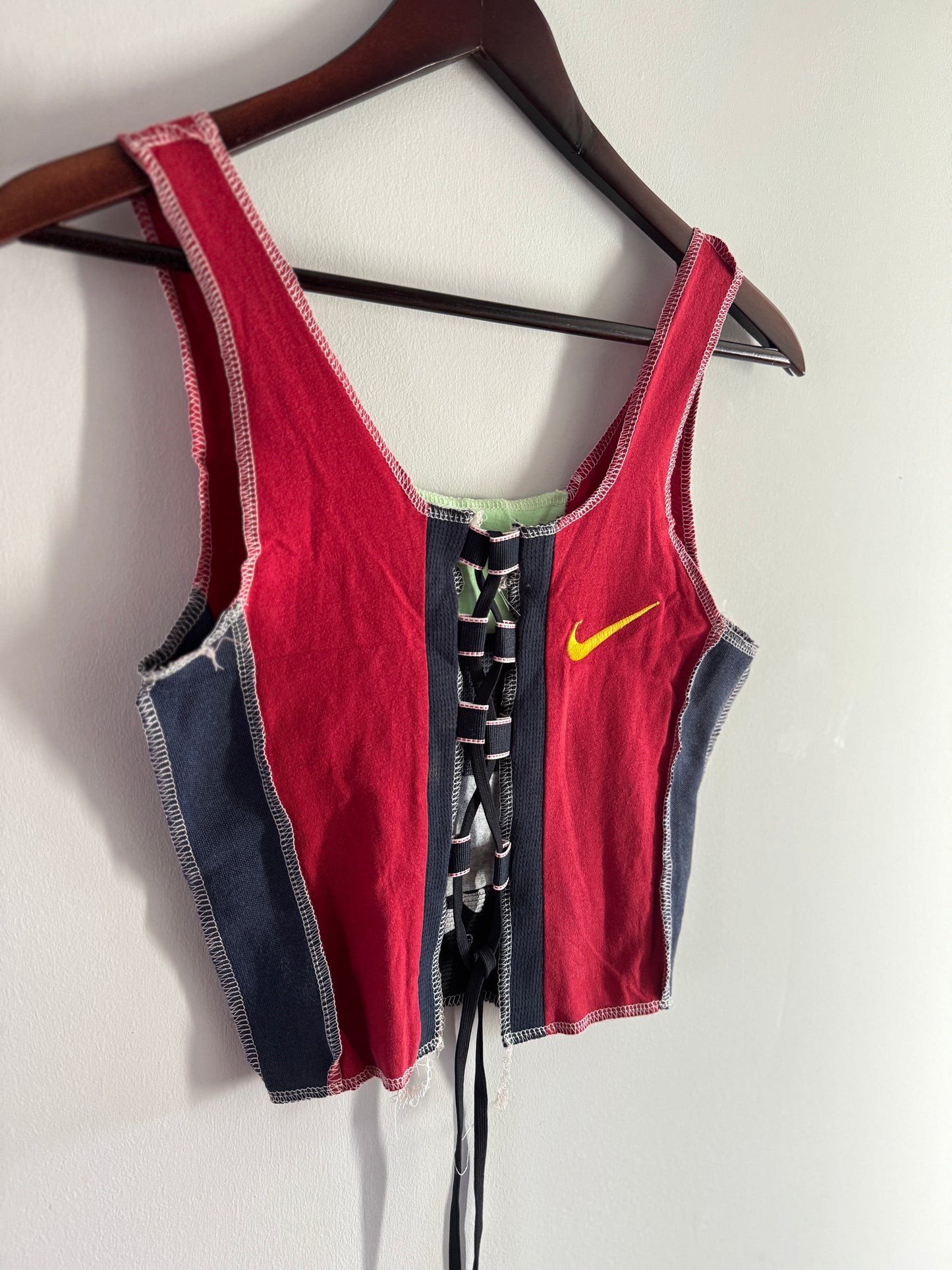 Deconstructed Patchwork Crop Top – Y2K Streetwear Series