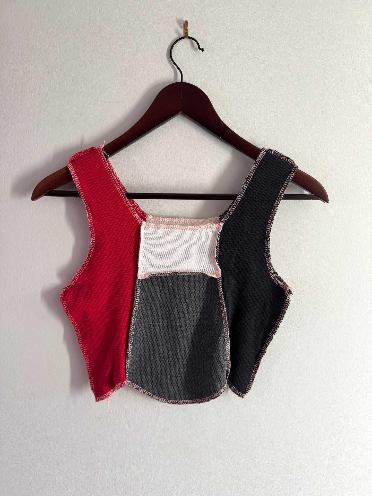 Deconstructed Patchwork Crop Top – Y2K Streetwear Series