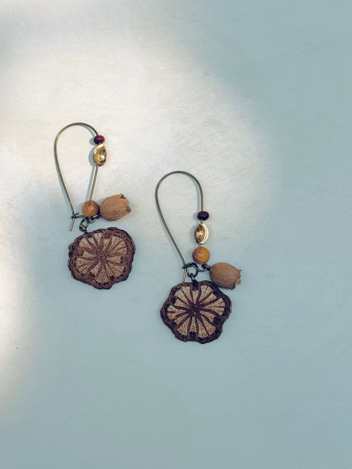 🌿 Red Vine Bloom Earrings