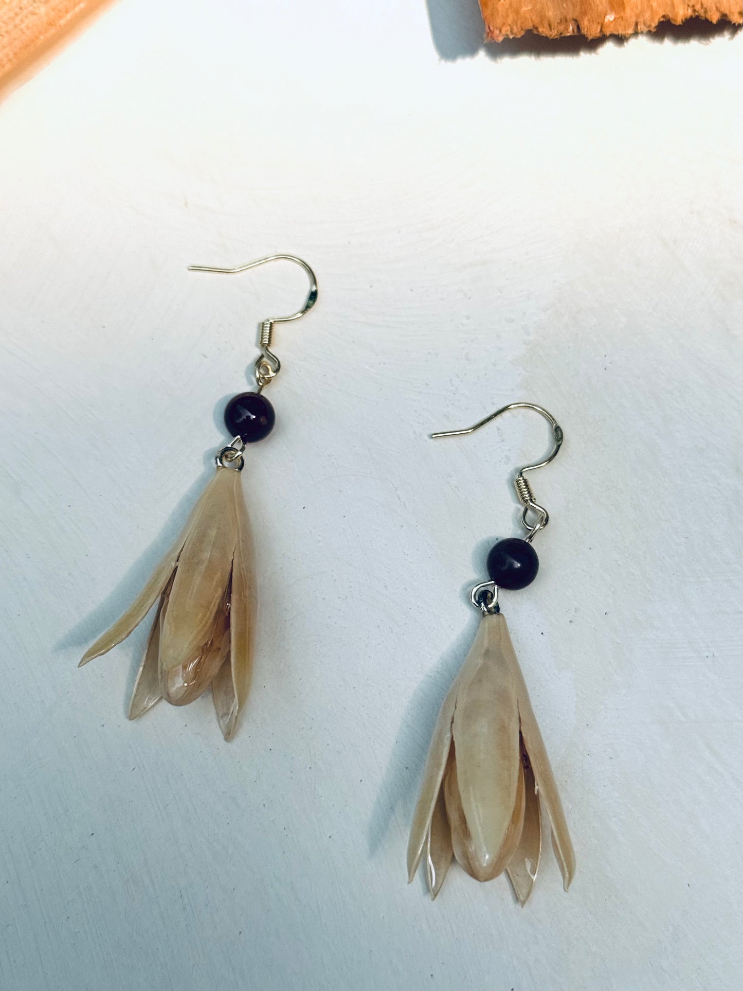 Magnolia Drop Earrings – Natural Elegance in Bloom