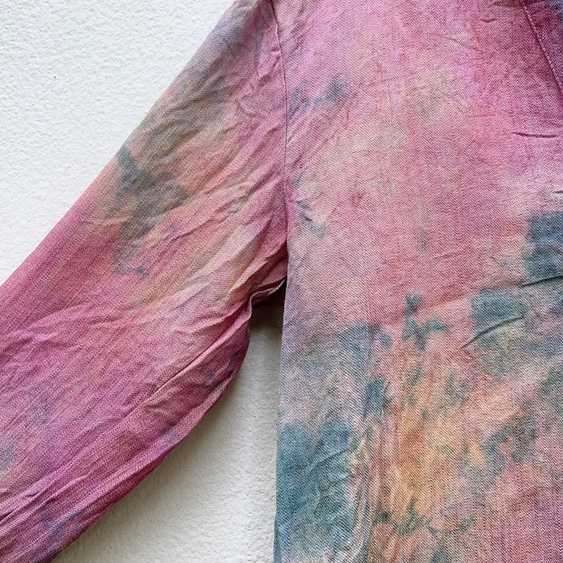 Botanical Dyed Tencel Linen Shirt | Handmade | One-of-a-Kind