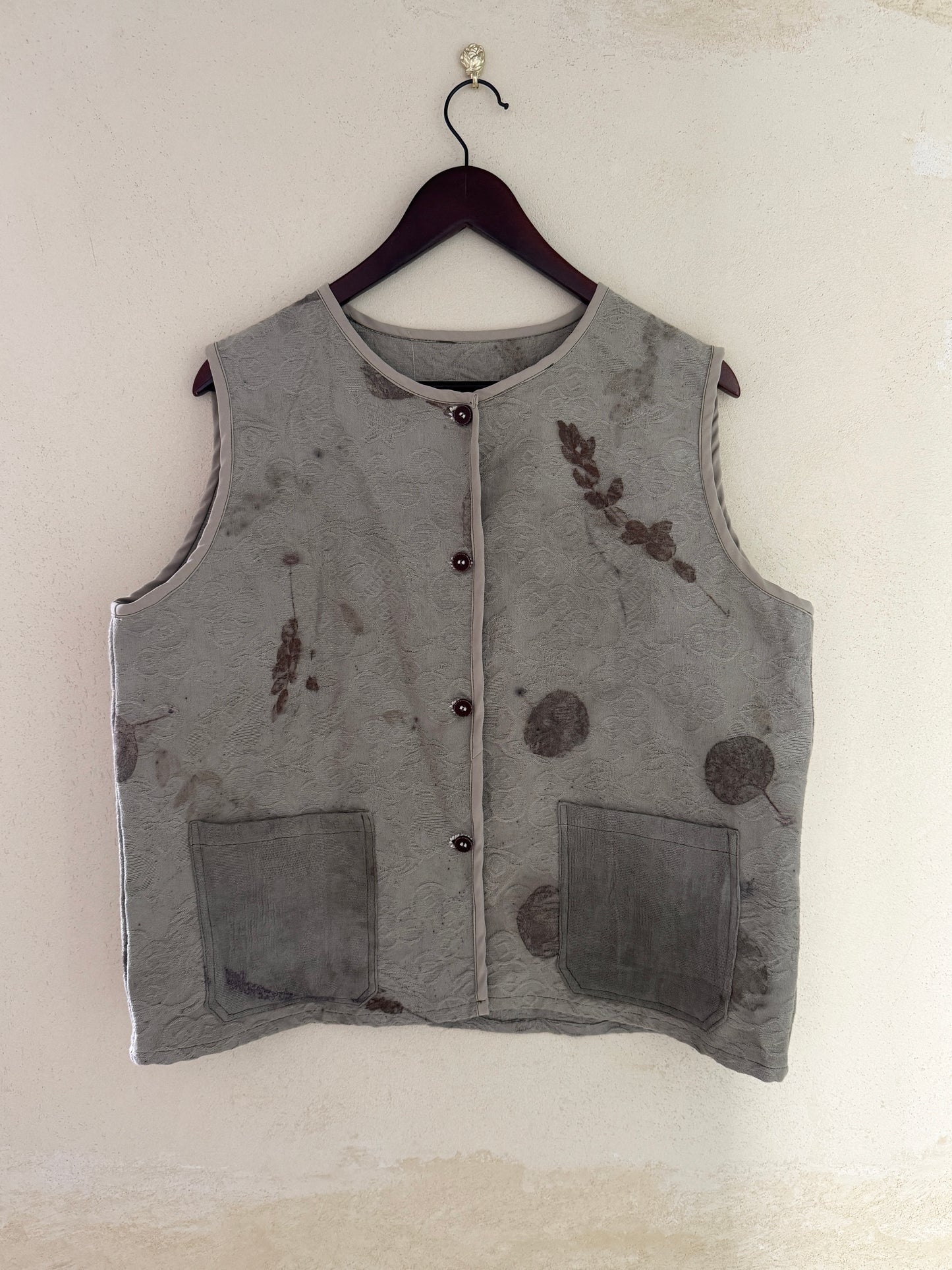 Hand-Dyed Botanical Cotton Vest | One-of-a-Kind | Natural Plant Dye