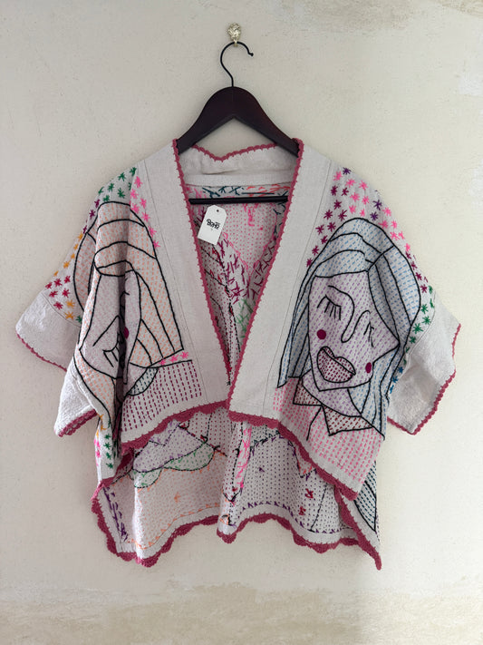 Hand Embroidered Art Jacket Top – One of a Kind