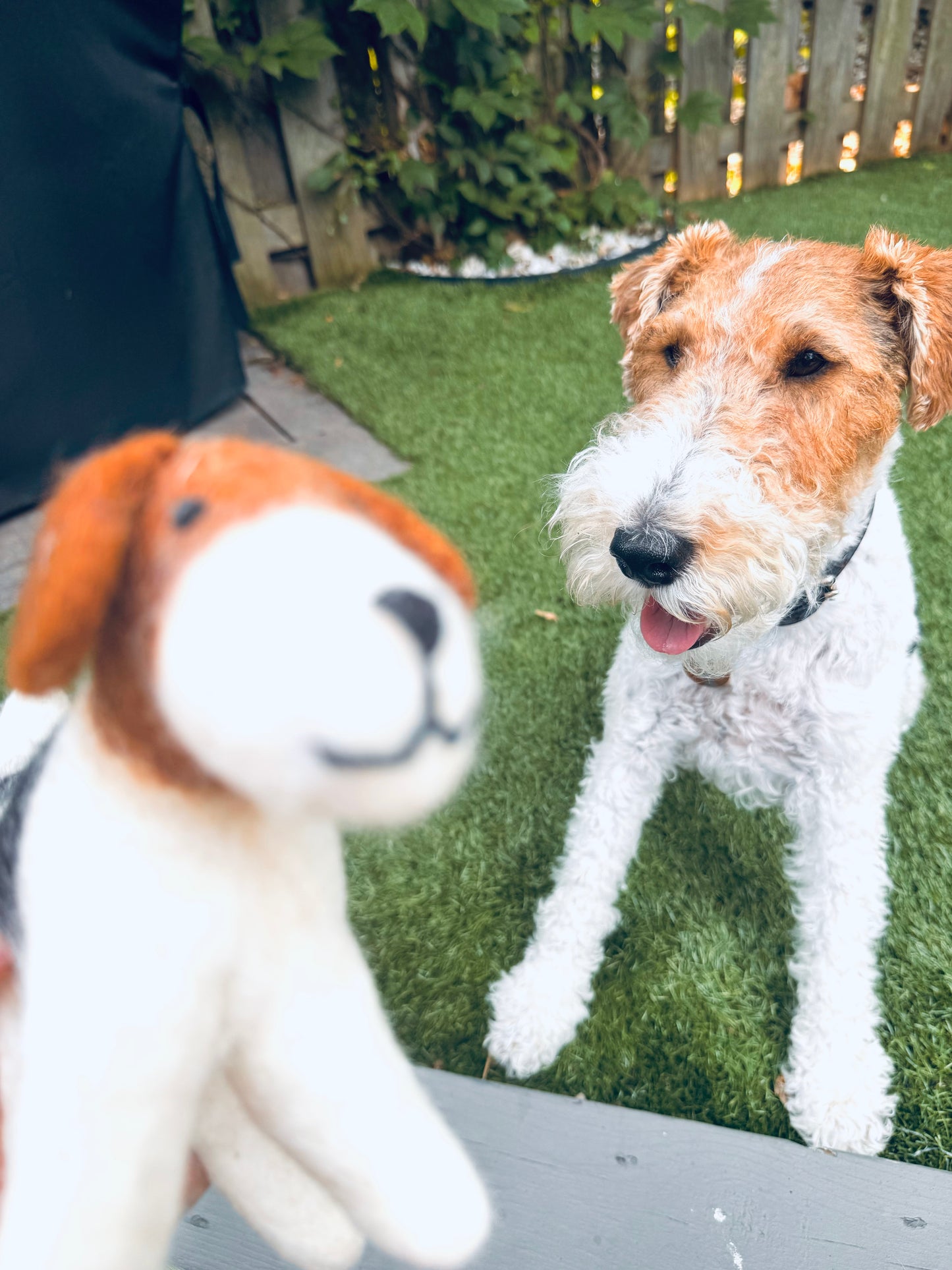 🐶 Handmade Felted Wool Wire Fox Terriers – 3 Sizes