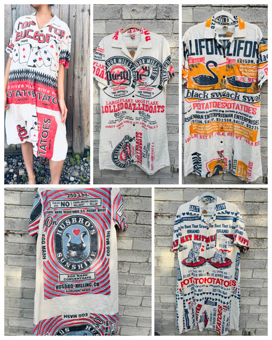 Vintage Print Washed Cotton Shirt‑Dress – Wear Solo or as a Layer