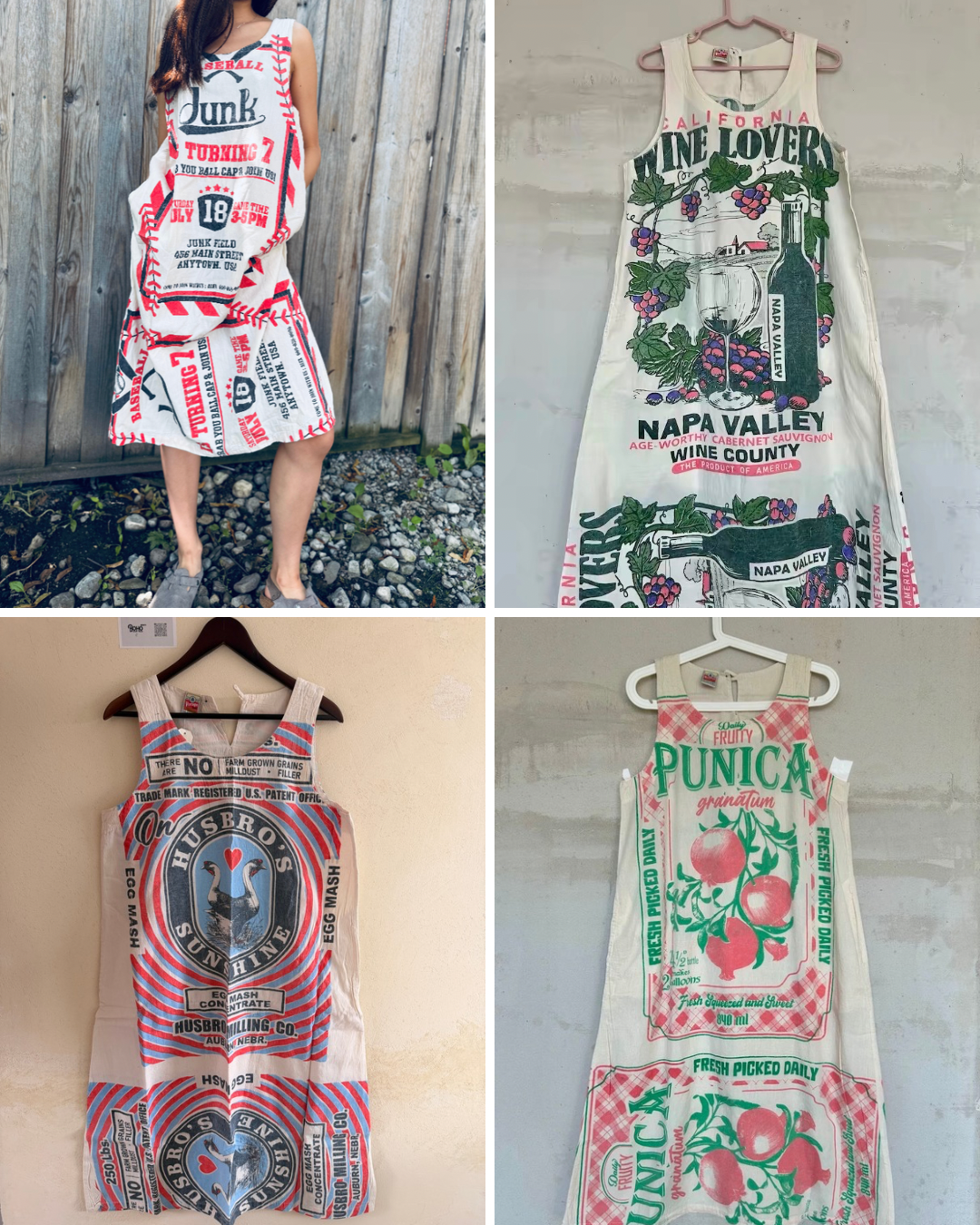 Vintage MIX Graphic Washed Cotton Dress