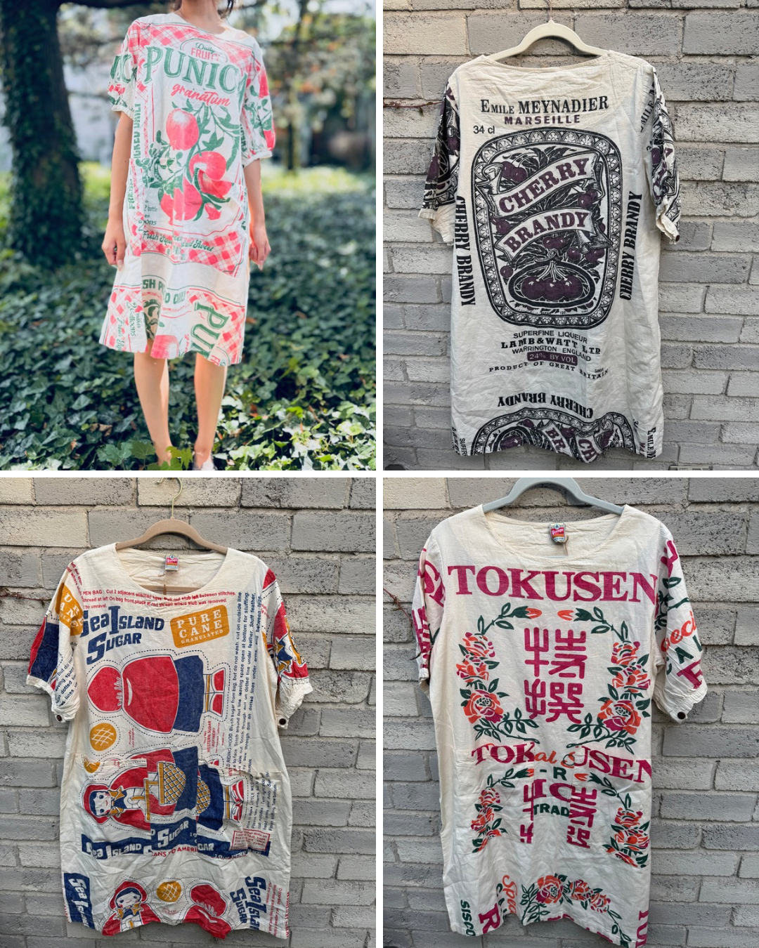 Vintage  Print Washed Cotton Dress