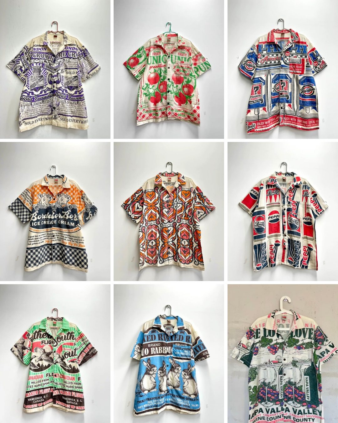 Thai Vintage Sack Bag Shirts –Retro Art Print Cotton Shirts (XL/XXL | Exclusive for BoHo Bronte