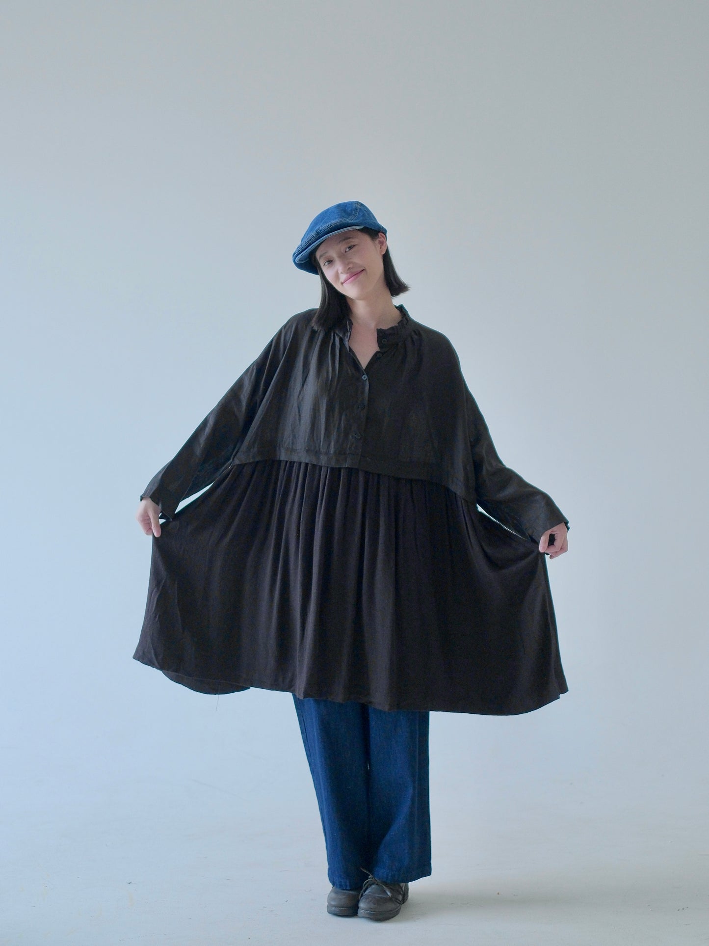 Linen & Cotton Layered Tunic Dress