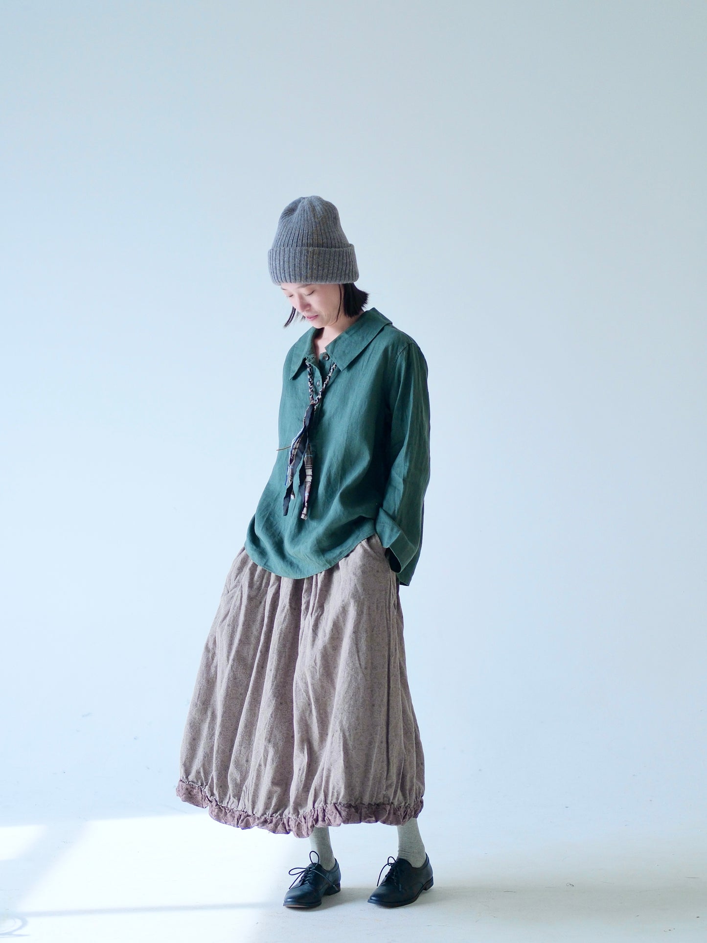 Everyday Linen Top – Forest Green