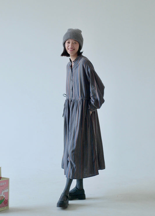 Striped Cotton Dress – Made in Japan